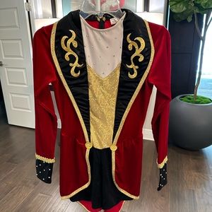 🎃Swarovski Covered Ringleader Costume Black Red Sz Small